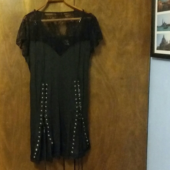 NWT DARE TO WEAR BLACK DRESS WITH LACE - Picture 1 of 8